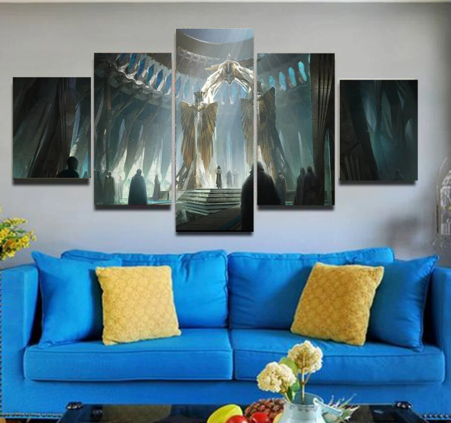 Angel Hall 5 Piece Canvas Wall Art Decor Living Room Home Decoration Angel Canvas 5 Panel - Image 2