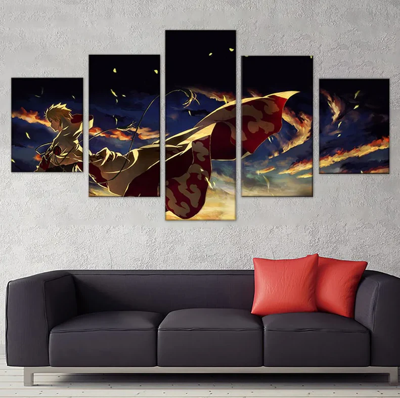 Naruto 7th Hokage 5 Panel Canvas Wall Art Home Decor Animation Art Canvas - Image 5