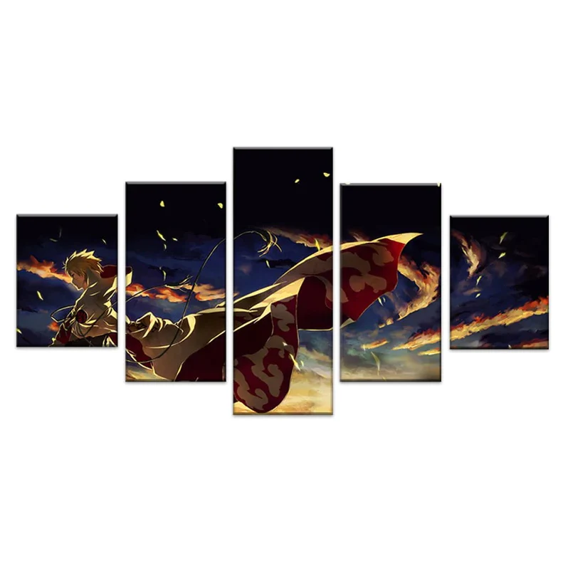 Naruto 7th Hokage 5 Panel Canvas Wall Art Home Decor Animation Art Canvas - Image 6