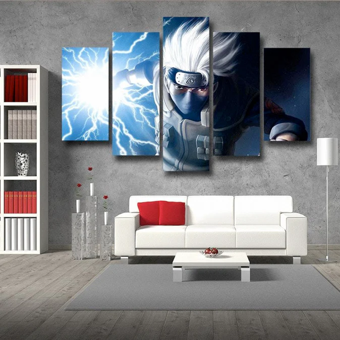 Kakashi Hatake 5 Panel Canvas Wall Art Living Room Bedroom Decor Canvas - Image 3