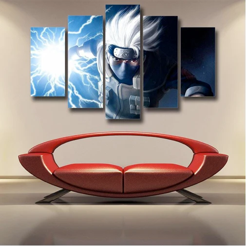 Kakashi Hatake 5 Panel Canvas Wall Art Living Room Bedroom Decor Canvas - Image 4