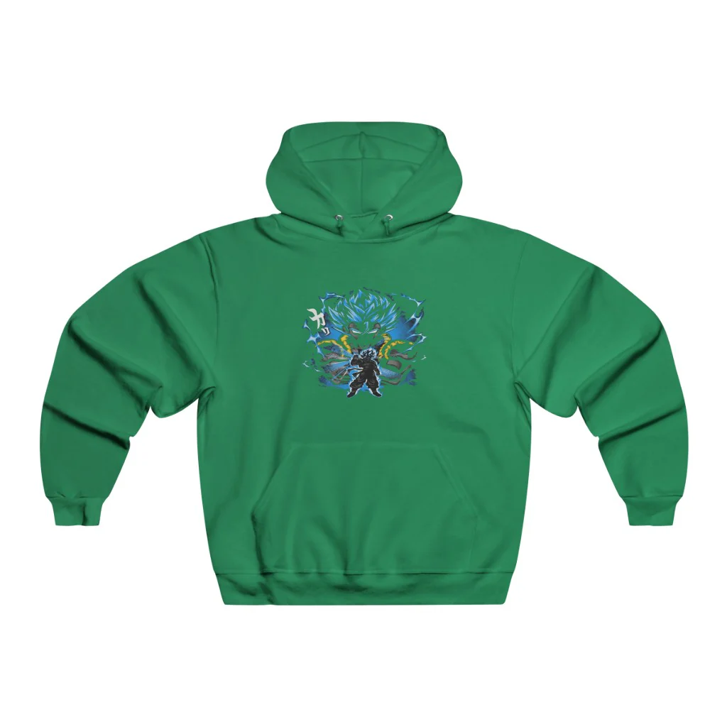 Awesome Super Saiyan Blue Gogeta Hooded Sweatshirt - Image 4