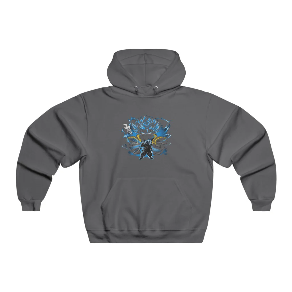 Awesome Super Saiyan Blue Gogeta Hooded Sweatshirt - Image 7