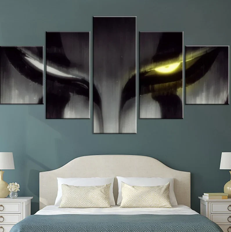 Bleach Ichigo Hollow 5 Piece Canvas Art Anime Wall Decor Living Room Painting 5 Panel Canvas Set - Image 3