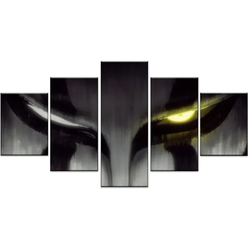 Bleach Ichigo Hollow 5 Piece Canvas Art Anime Wall Decor Living Room Painting 5 Panel Canvas Set - Image 4