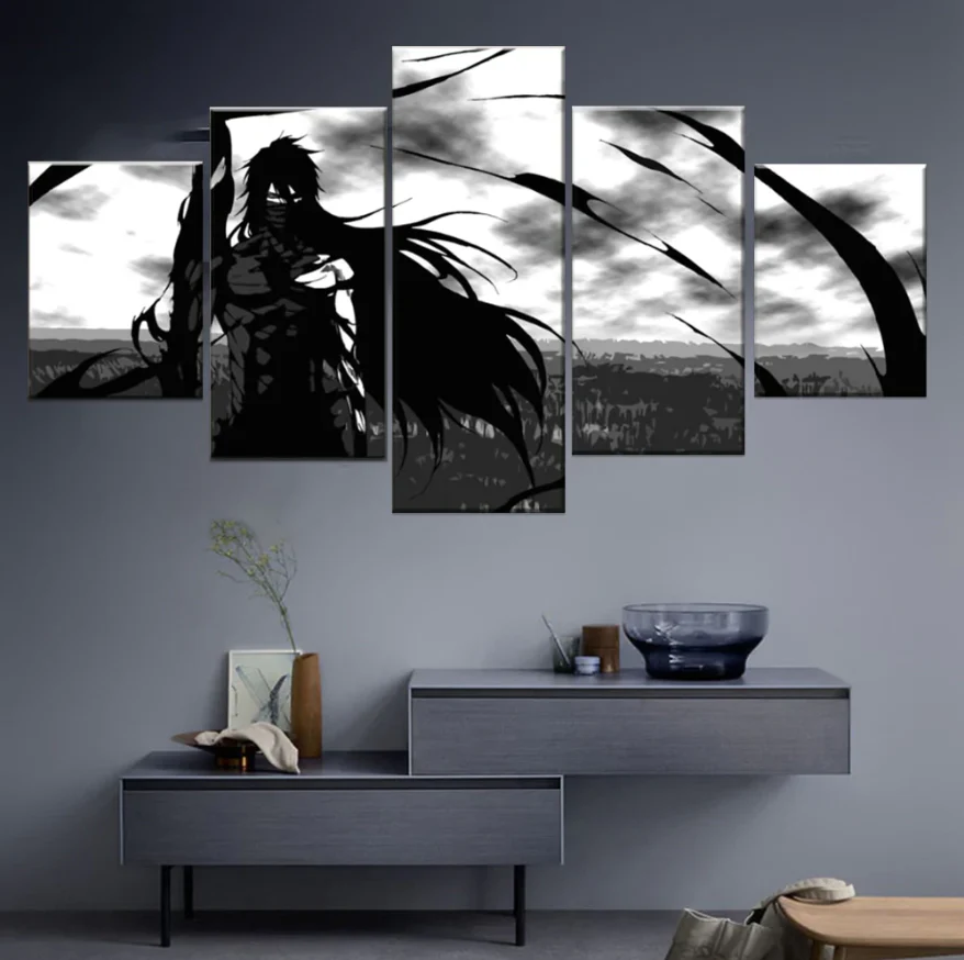 Canvas Pictures Wall Art Prints 5 Pieces Anime Bleach Ichigo Kurosaki Home Decor Canvas - Image 4