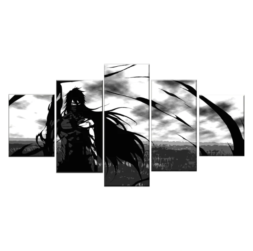 Canvas Pictures Wall Art Prints 5 Pieces Anime Bleach Ichigo Kurosaki Home Decor Canvas - Image 5