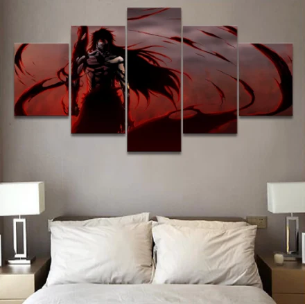 Ichigo Getsuga Tenshou Form Canvas 5 Pieces Wall Art Poster Living Room Custom Printed 5 Panel Canvas Home Decor - Image 5