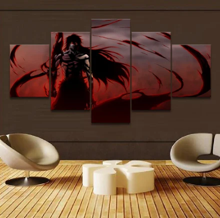 Ichigo Getsuga Tenshou Form Canvas 5 Pieces Wall Art Poster Living Room Custom Printed 5 Panel Canvas Home Decor - Image 6