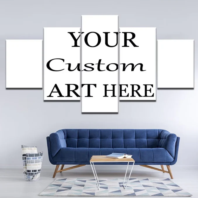 Personalized 5-Panel Wall Art Canvas Custom Photo Print Design Canvas - Image 4