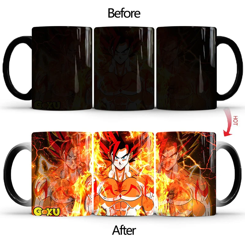 Dragon Ball Z and Super Color Changing Mugs Different Designs Coffee Tea Milk Ceramic 350ml Cups - Image 20