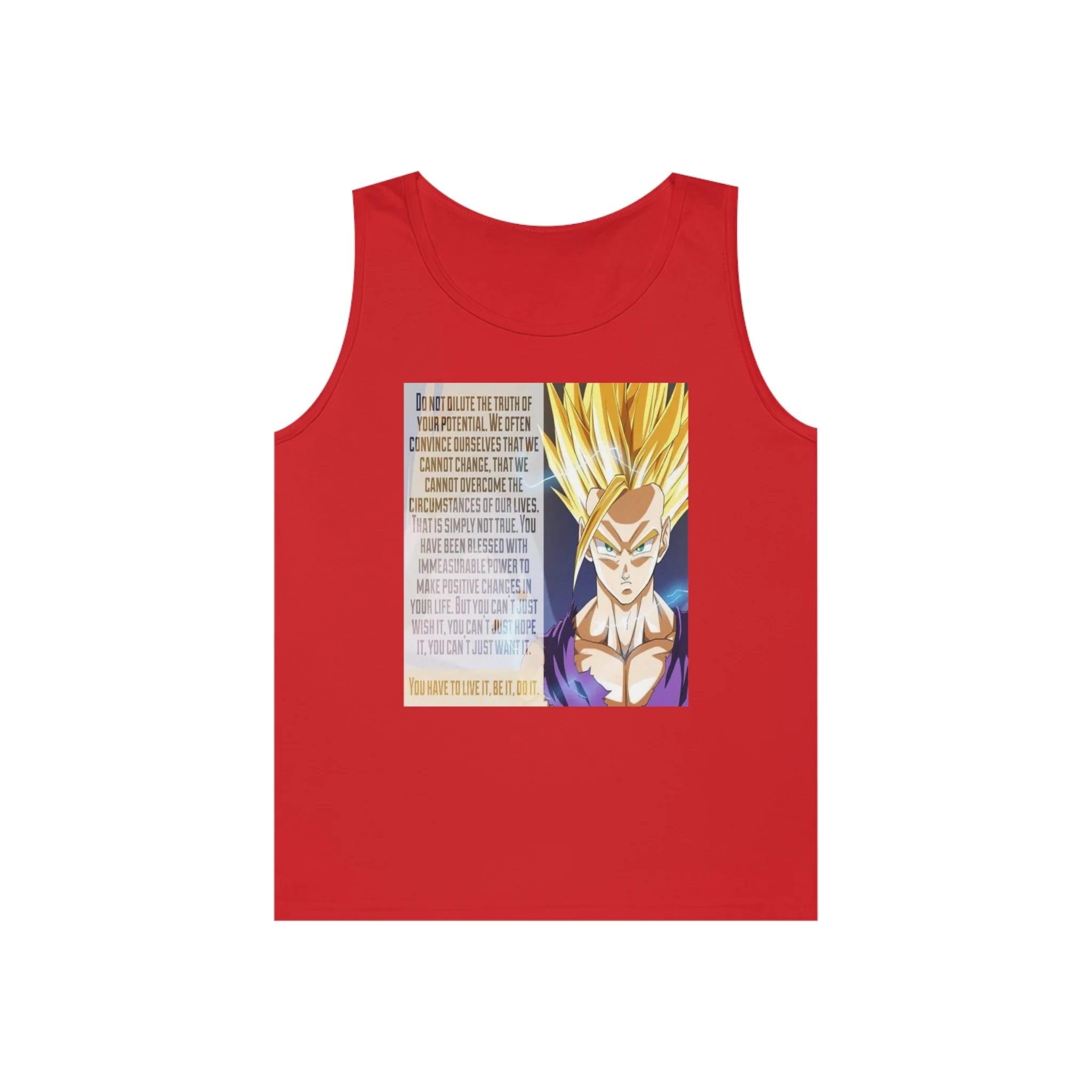 Gohan Workout Quote Tank Top - Image 3