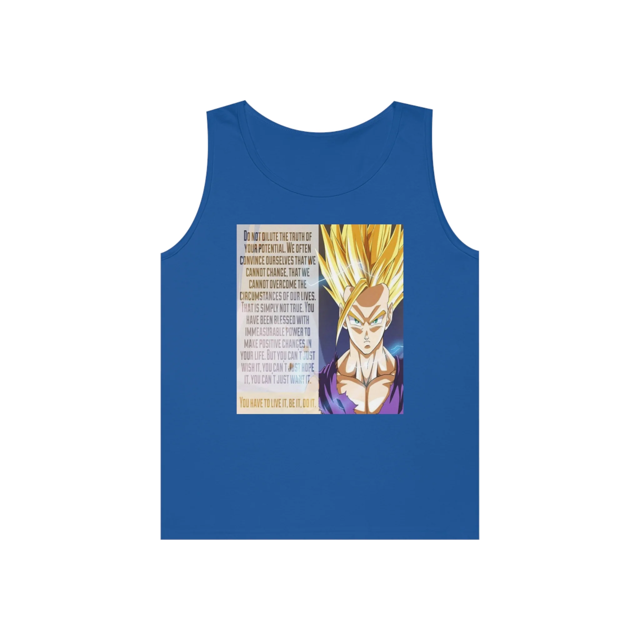 Gohan Workout Quote Tank Top - Image 4