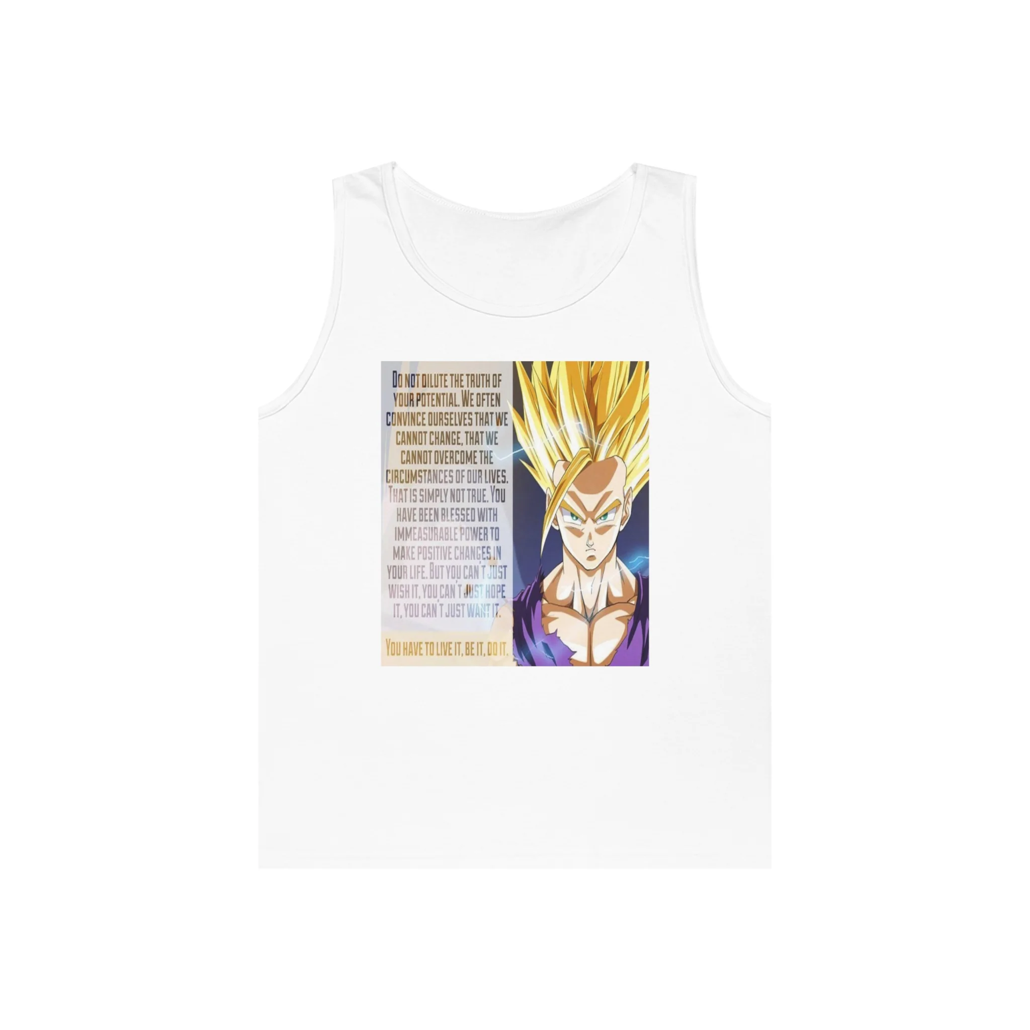 Gohan Workout Quote Tank Top - Image 5