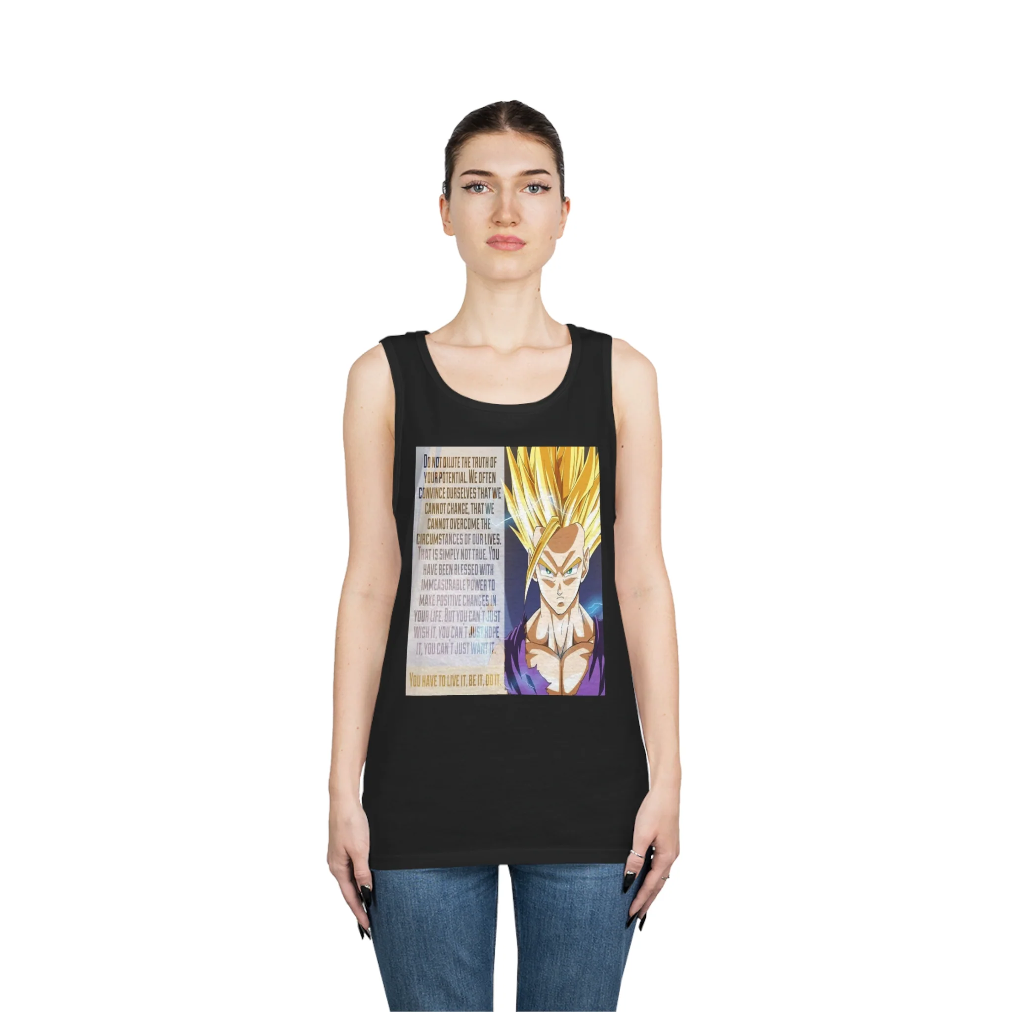 Gohan Workout Quote Tank Top - Image 7