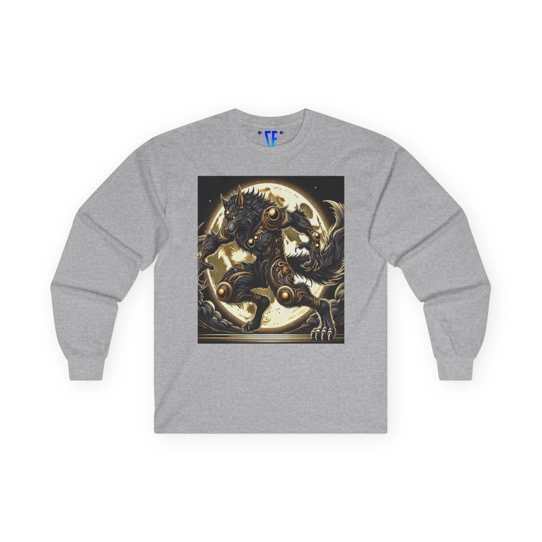 Golden Alpha Werewolf Long Sleeve Tee Moonfall Legacy Design - Image 3