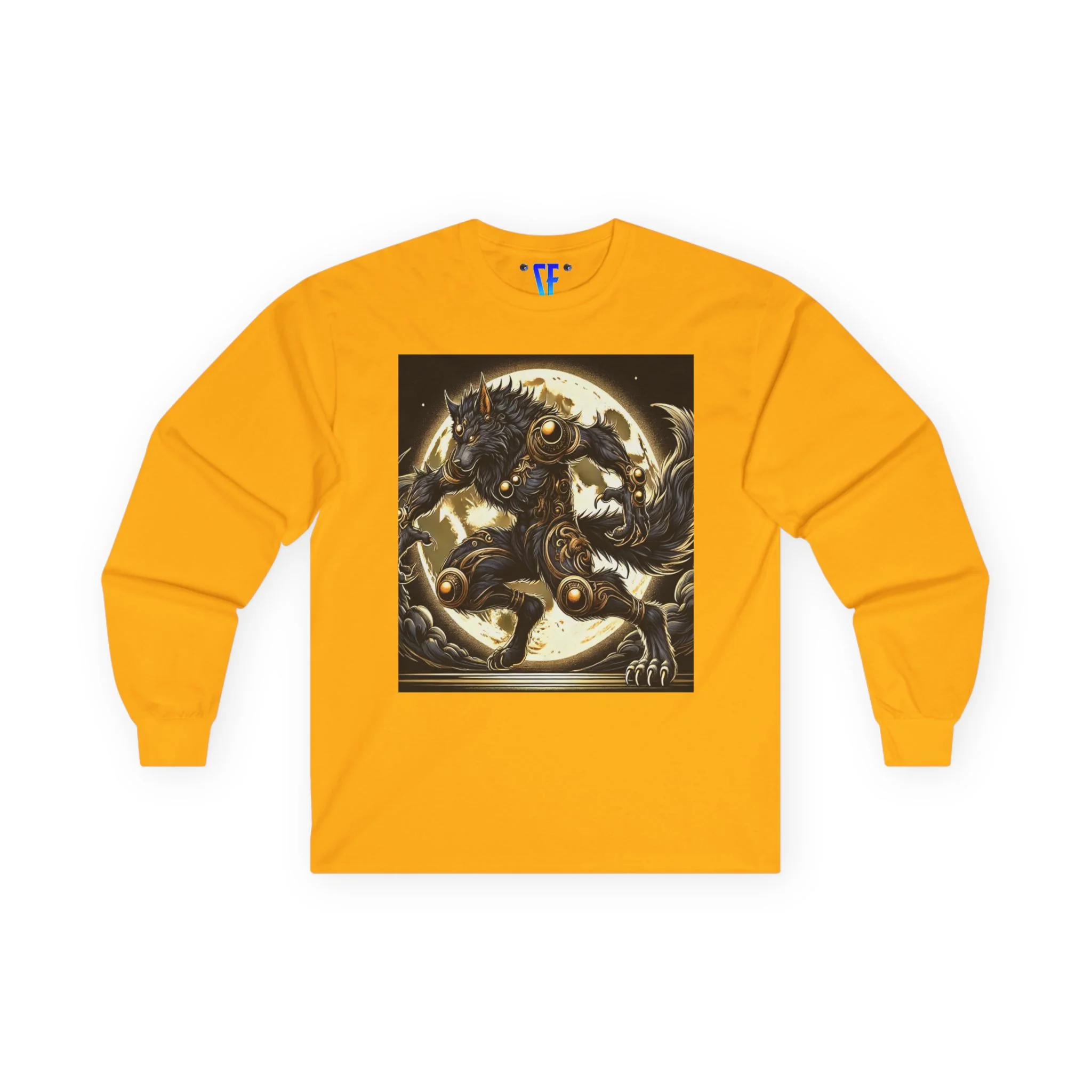 Golden Alpha Werewolf Long Sleeve Tee Moonfall Legacy Design - Image 4