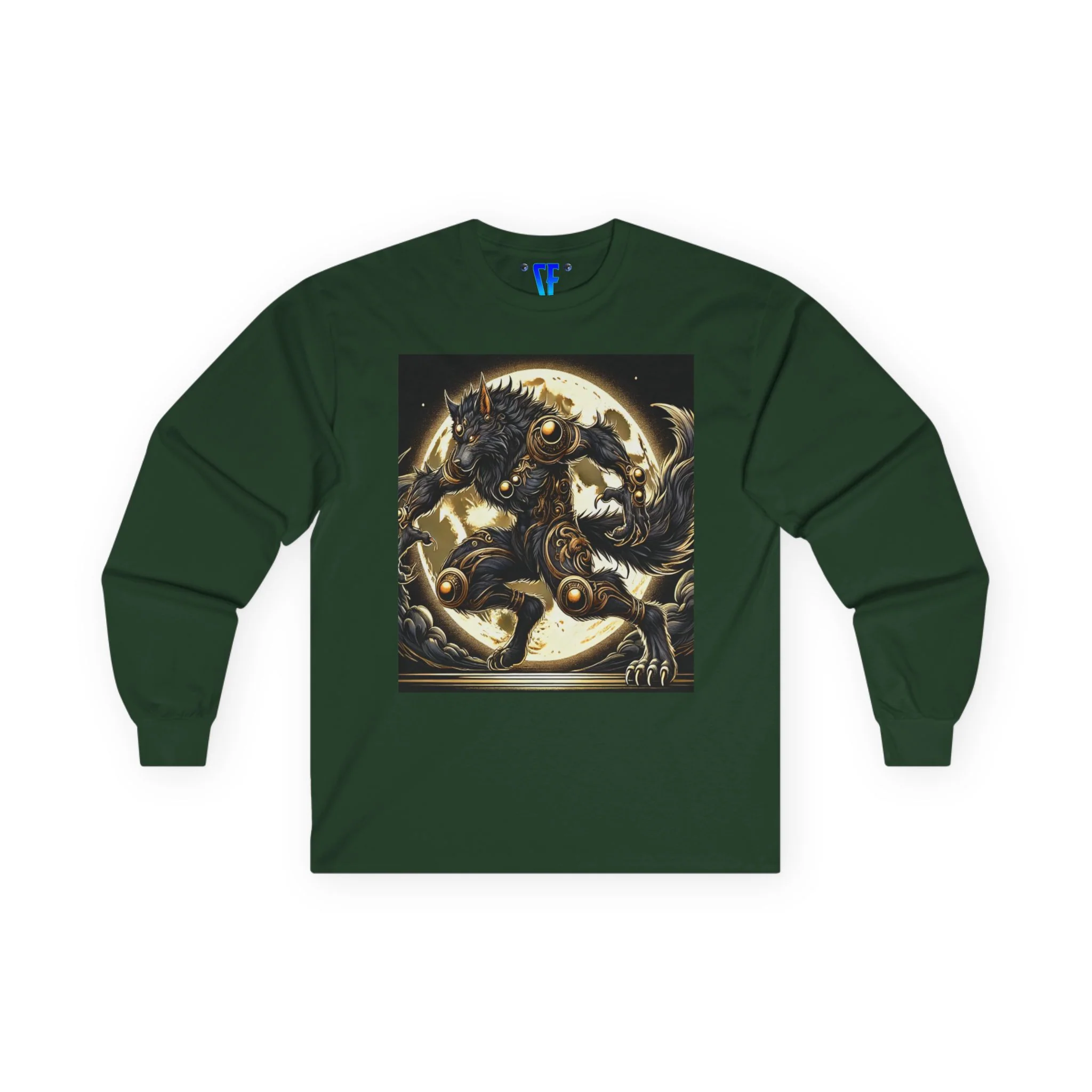 Golden Alpha Werewolf Long Sleeve Tee Moonfall Legacy Design - Image 5