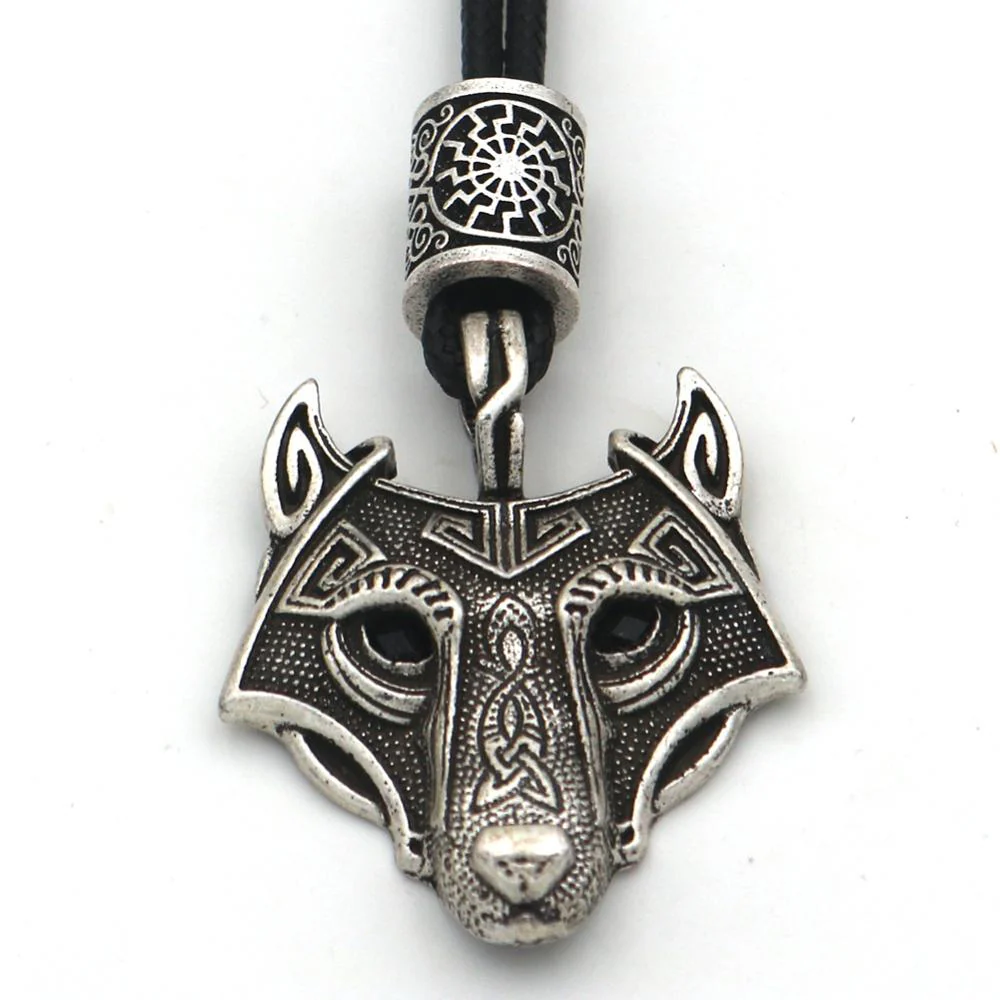 Green Black Red Eyes Wolf Different Amulet Pendant Nordic Bead Valknut Trinity Viking Necklace Talisman Wicca Jewelry - Image 19