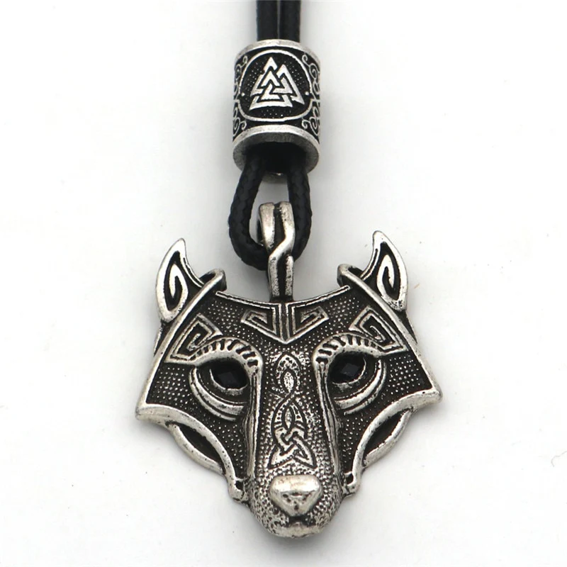 Green Black Red Eyes Wolf Different Amulet Pendant Nordic Bead Valknut Trinity Viking Necklace Talisman Wicca Jewelry - Image 9