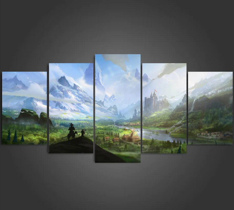 Land of Kingdom 5 Pieces Canvas Decorations Home Wall Art Bedroom Decor Living Room Canvas - Image 3