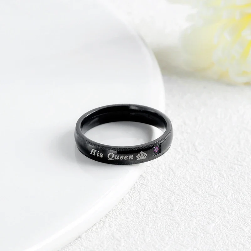 Her King His Queen Couple Crown Rings Romantic Fashion Jewelry for Couples - Image 4