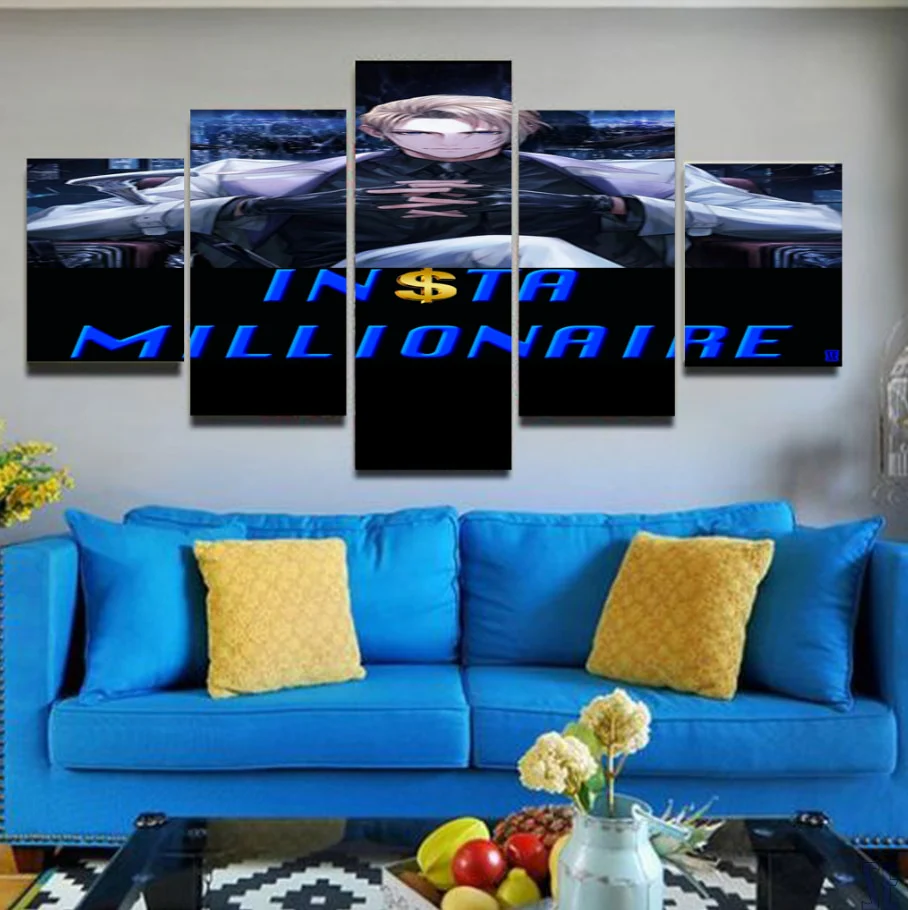 Insta Millionaire 5 Piece Canvas White Suit Wall Art 5 Panel Home Decor Canvas - Image 2