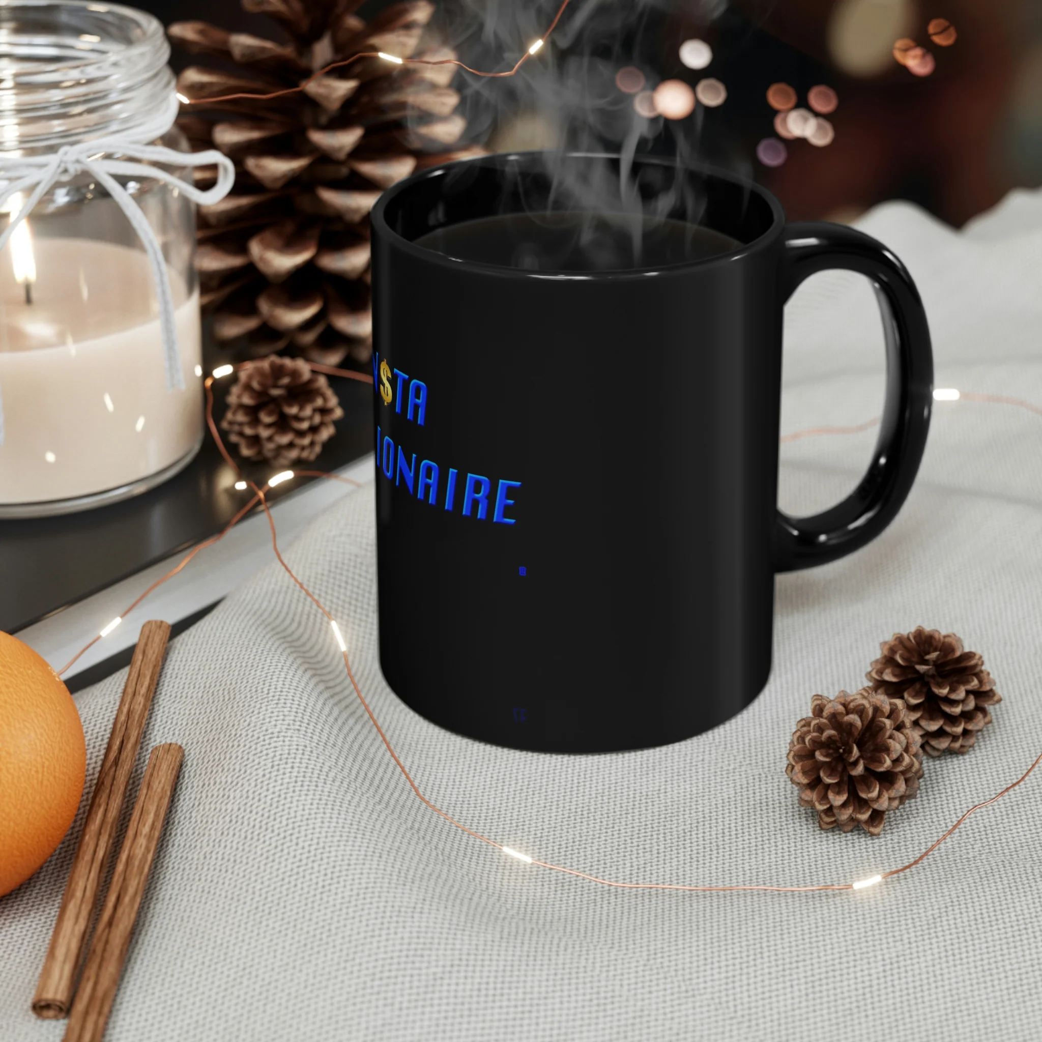 Insta Millionaire Black Mug 11oz - Image 4