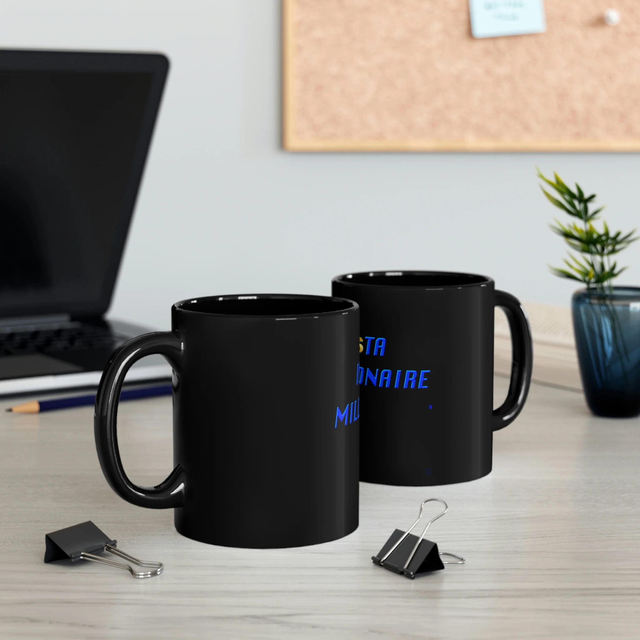 Insta Millionaire Black Mug 11oz - Image 5