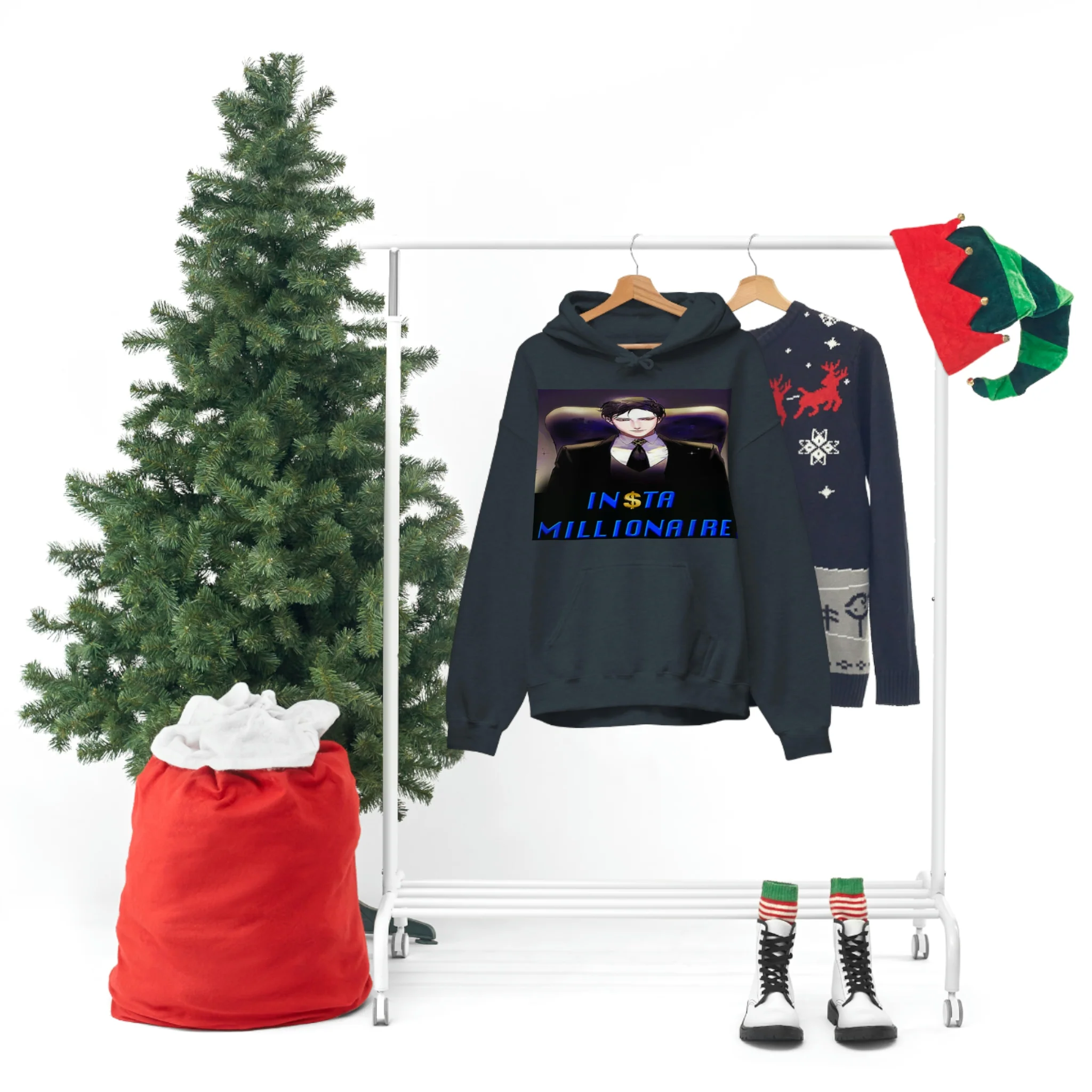 Insta Millionaire Black Suit Hoodie #5 - Image 99