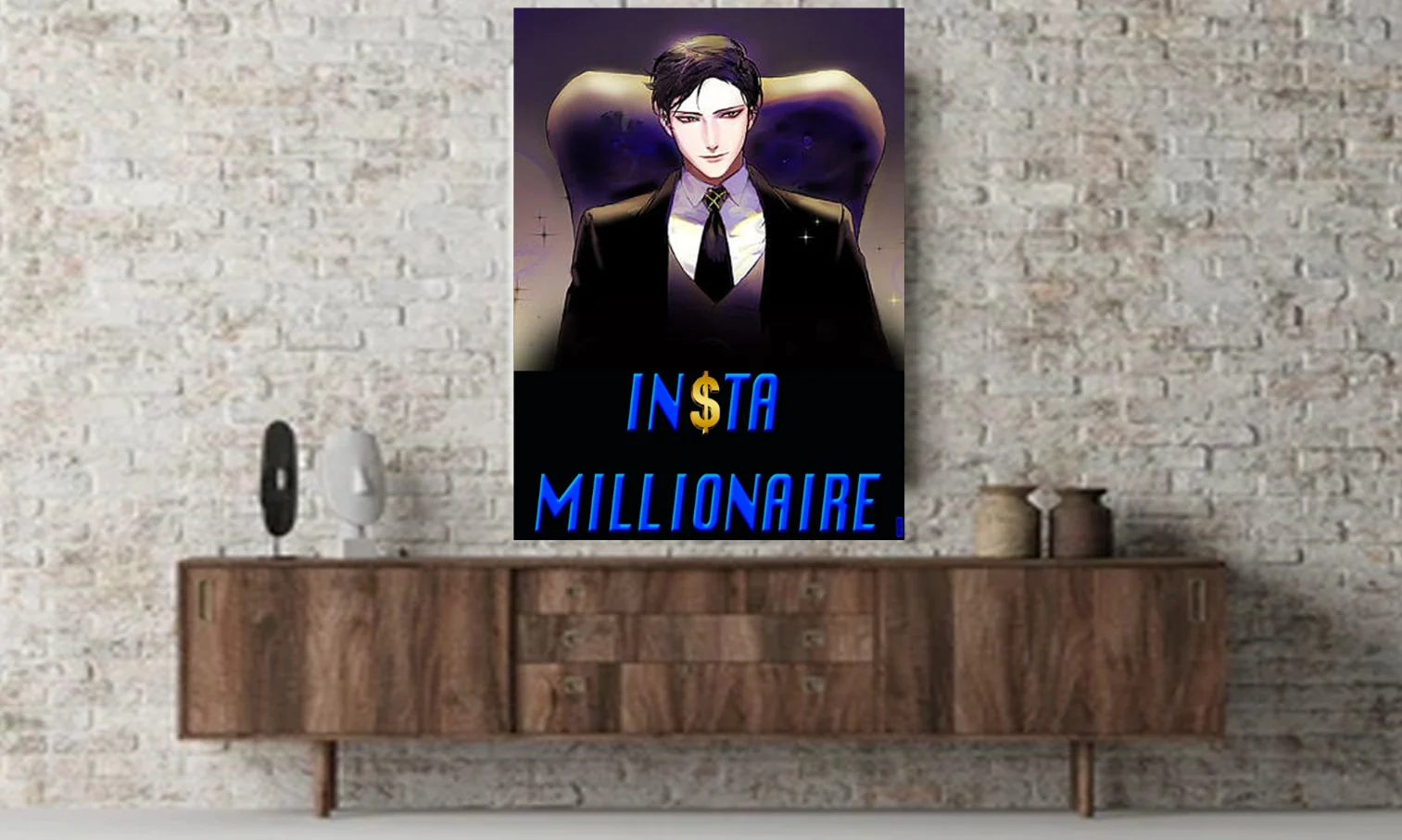 Insta Millionaire Canvas Black Suit Wall Art Home Decor Insta Millionaire Canvas - Image 4