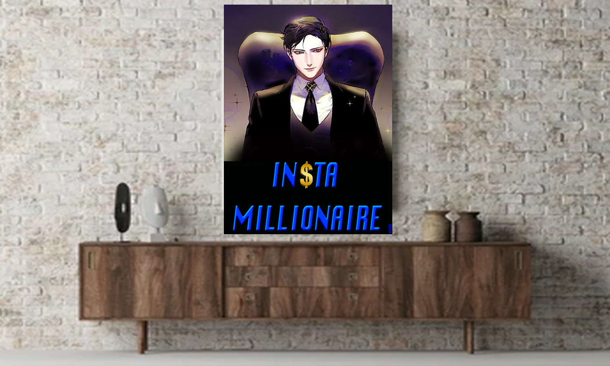 Insta Millionaire Canvas Black Suit Wall Art Home Decor Insta Millionaire Canvas - Image 8