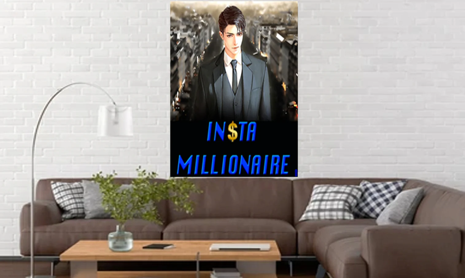Insta Millionaire Canvas Suit City Wall Art Home Living Room Insta Millionaire Canvas - Image 3