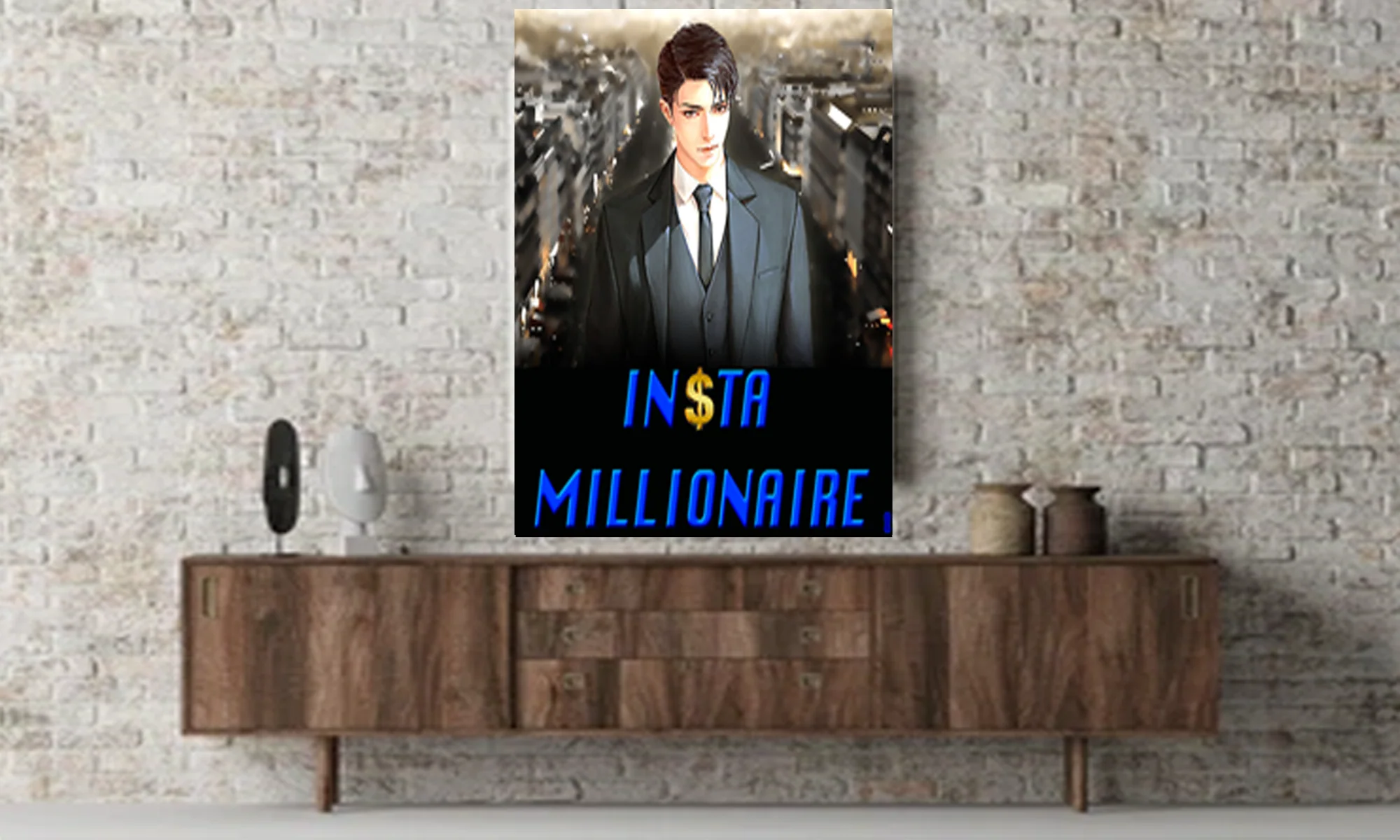 Insta Millionaire Canvas Suit City Wall Art Home Living Room Insta Millionaire Canvas - Image 7