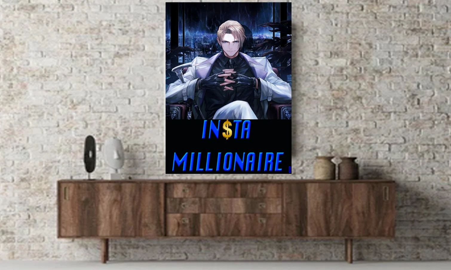 Insta Millionaire Canvas White Suit Wall Art Home Decor Insta Millionaire Canvas - Image 2