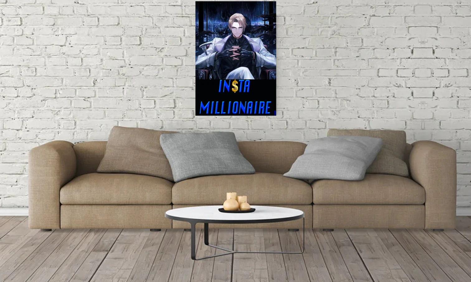 Insta Millionaire Canvas White Suit Wall Art Home Decor Insta Millionaire Canvas - Image 4