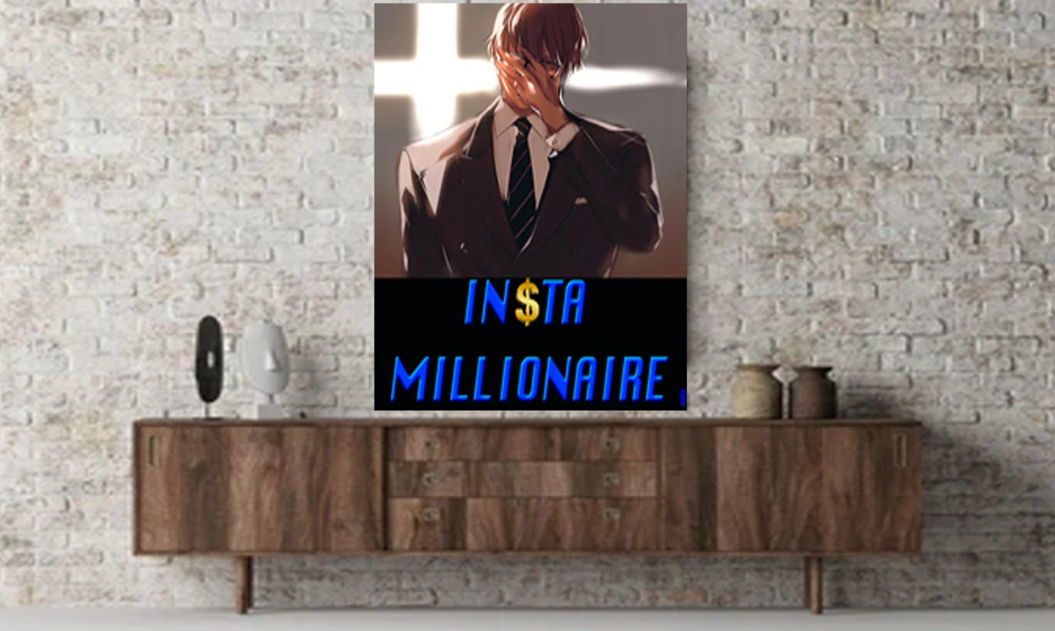 Insta Millionaire Cross Canvas Home Decor Wall Art Canvas - Image 2