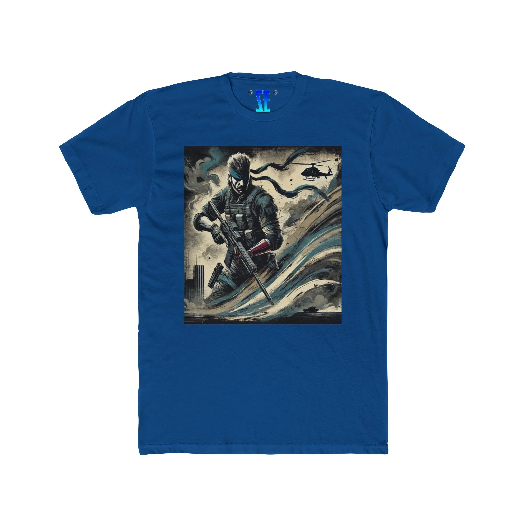 MGS Dual Snake Perspective Action Elite Soldier Combat Swirl Design T-Shirt - Image 8