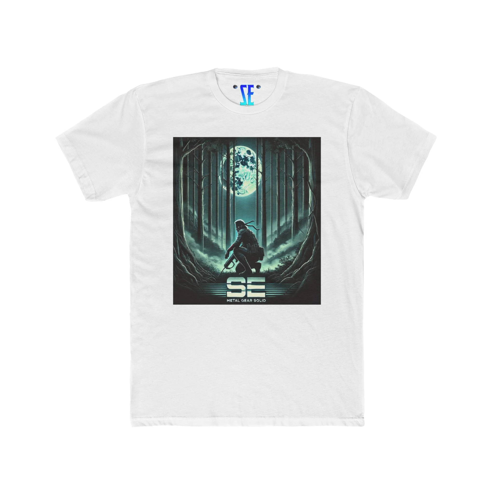 MGS Metal Gear Solid Moonlit Warrior Iconic Video Game T-Shirt Design - Image 2