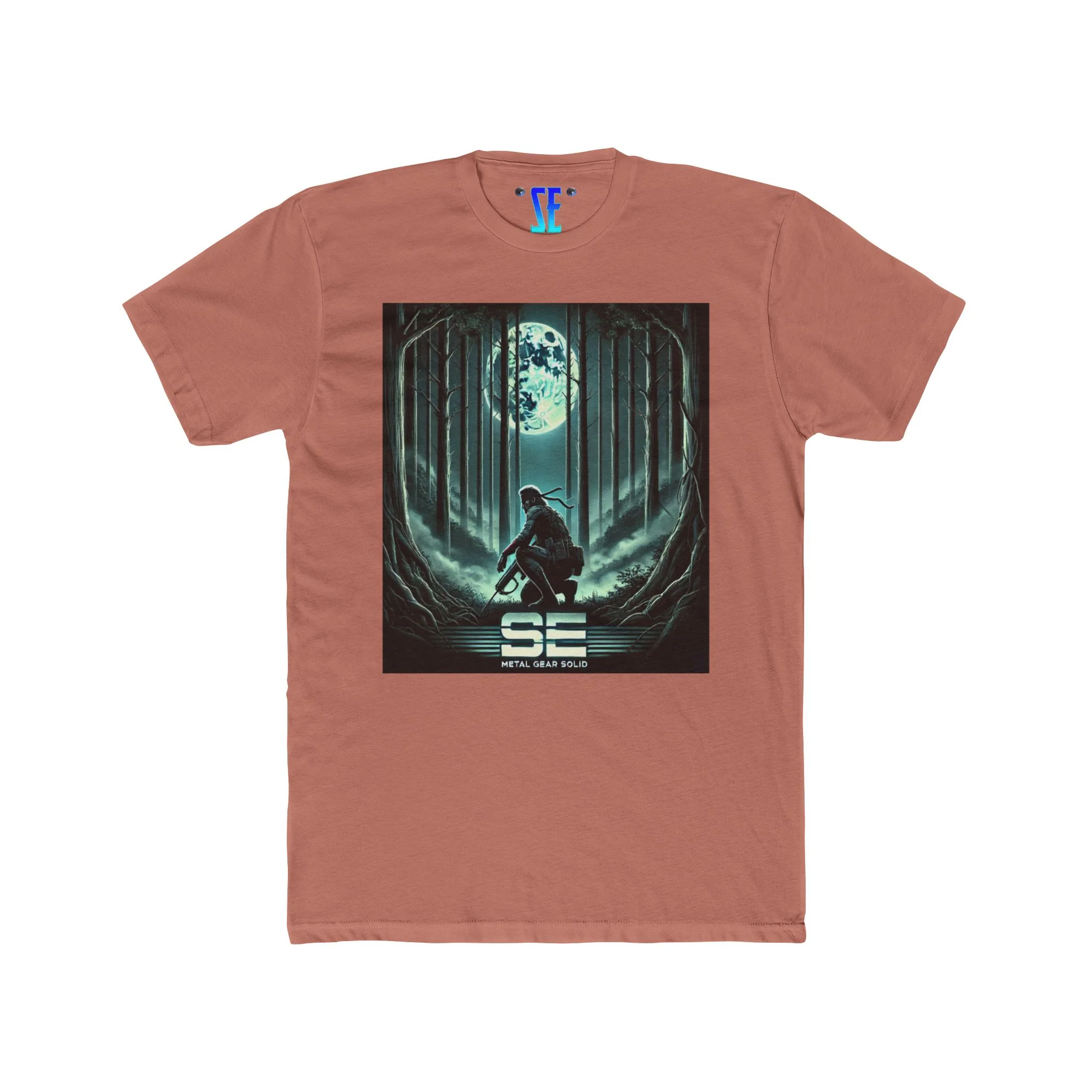 MGS Metal Gear Solid Moonlit Warrior Iconic Video Game T-Shirt Design - Image 3