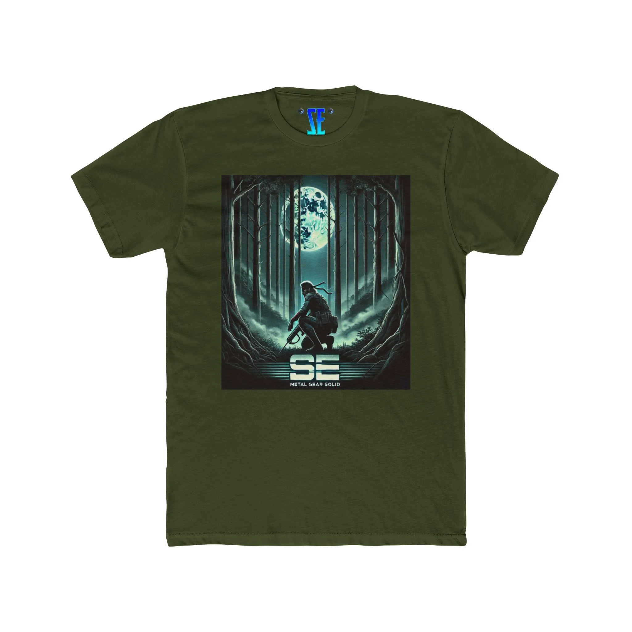 MGS Metal Gear Solid Moonlit Warrior Iconic Video Game T-Shirt Design - Image 4
