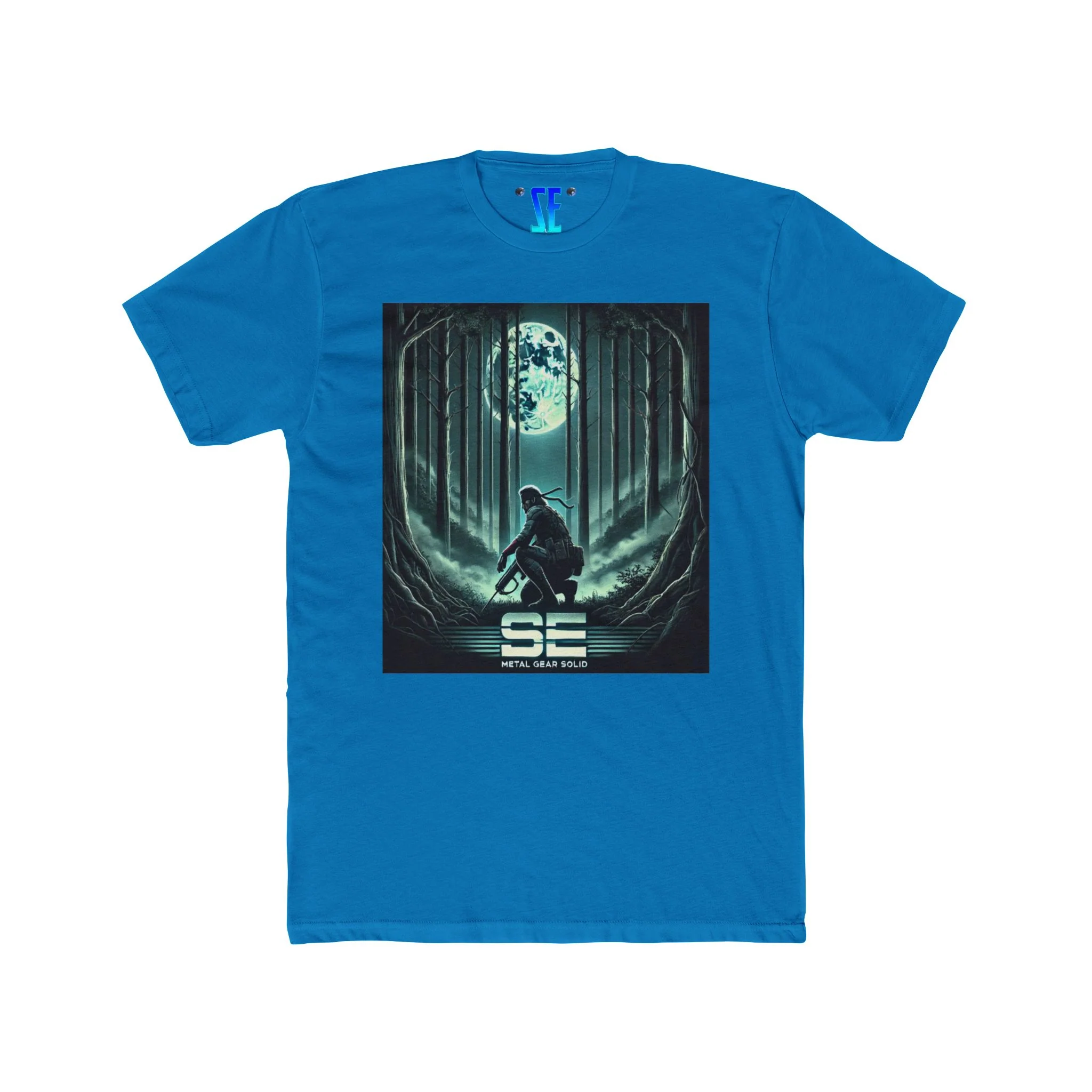 MGS Metal Gear Solid Moonlit Warrior Iconic Video Game T-Shirt Design - Image 7