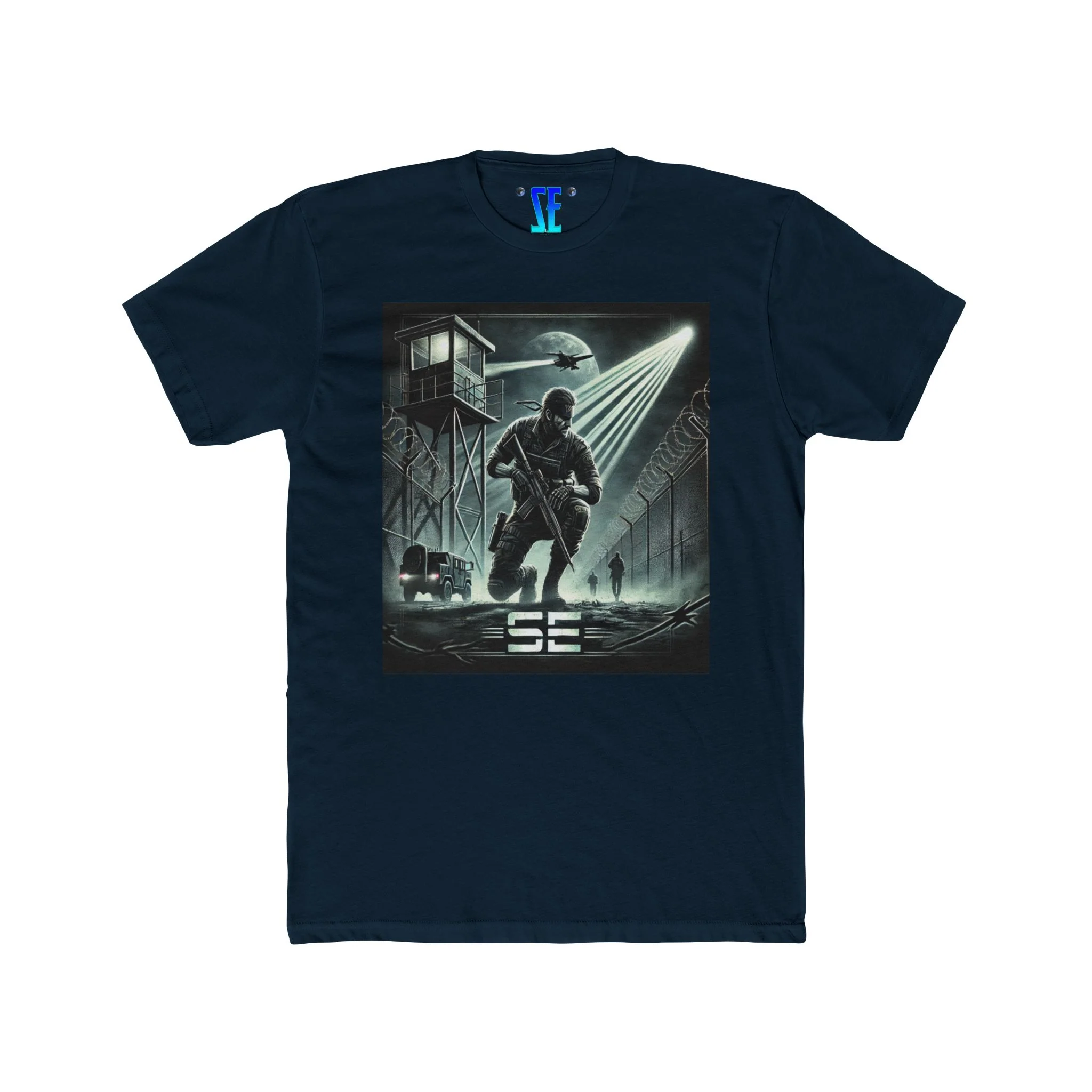 MGS Special Forces-Inspired SE Military Action Graphic Confident T-Shirt Design - Image 10