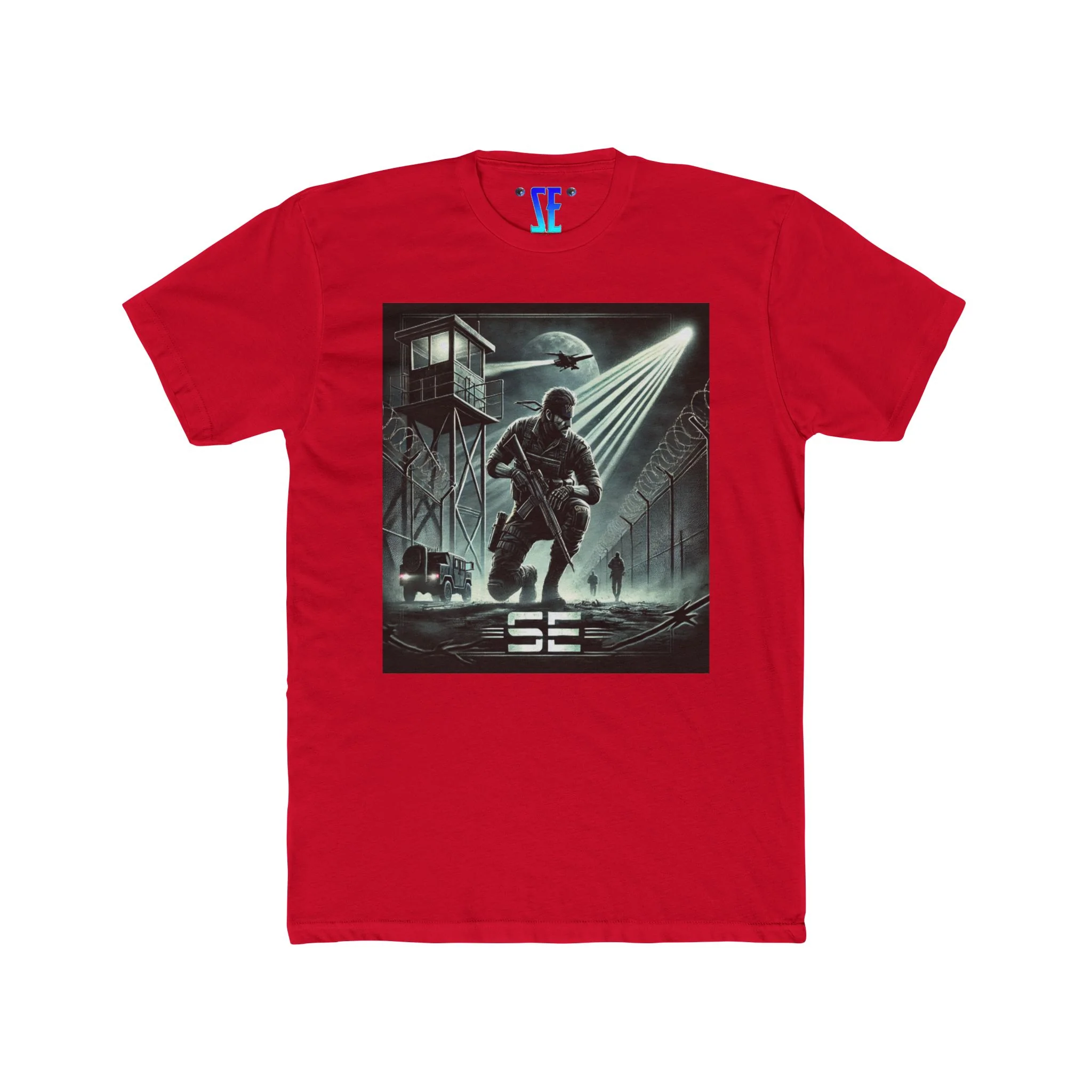 MGS Special Forces-Inspired SE Military Action Graphic Confident T-Shirt Design - Image 14