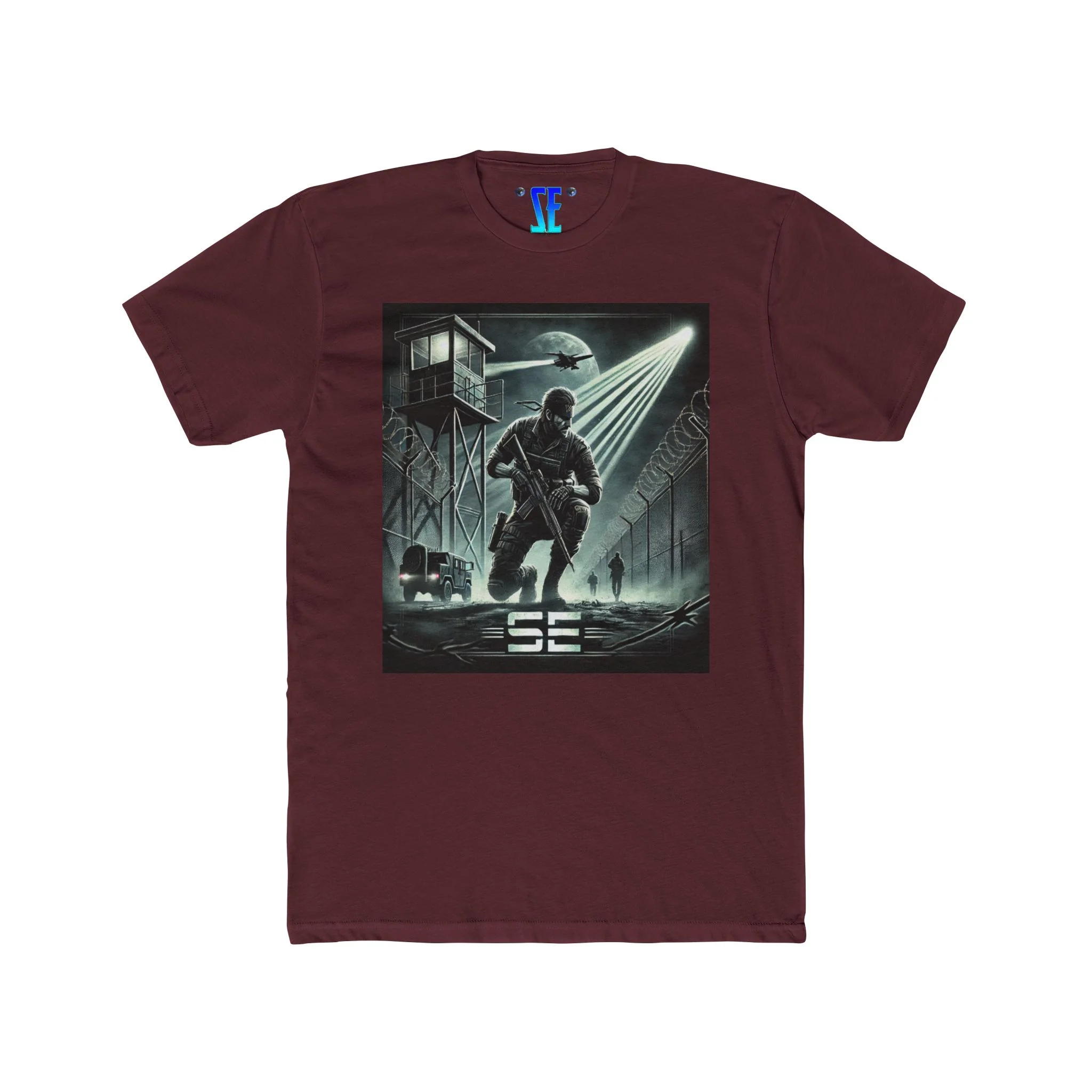 MGS Special Forces-Inspired SE Military Action Graphic Confident T-Shirt Design - Image 15