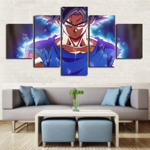 Dragon Ball Super Ultra Instinct Goku 5 Pieces Canvas Living Room Decoration Wall Art 5 Panel Canvas - Image 6