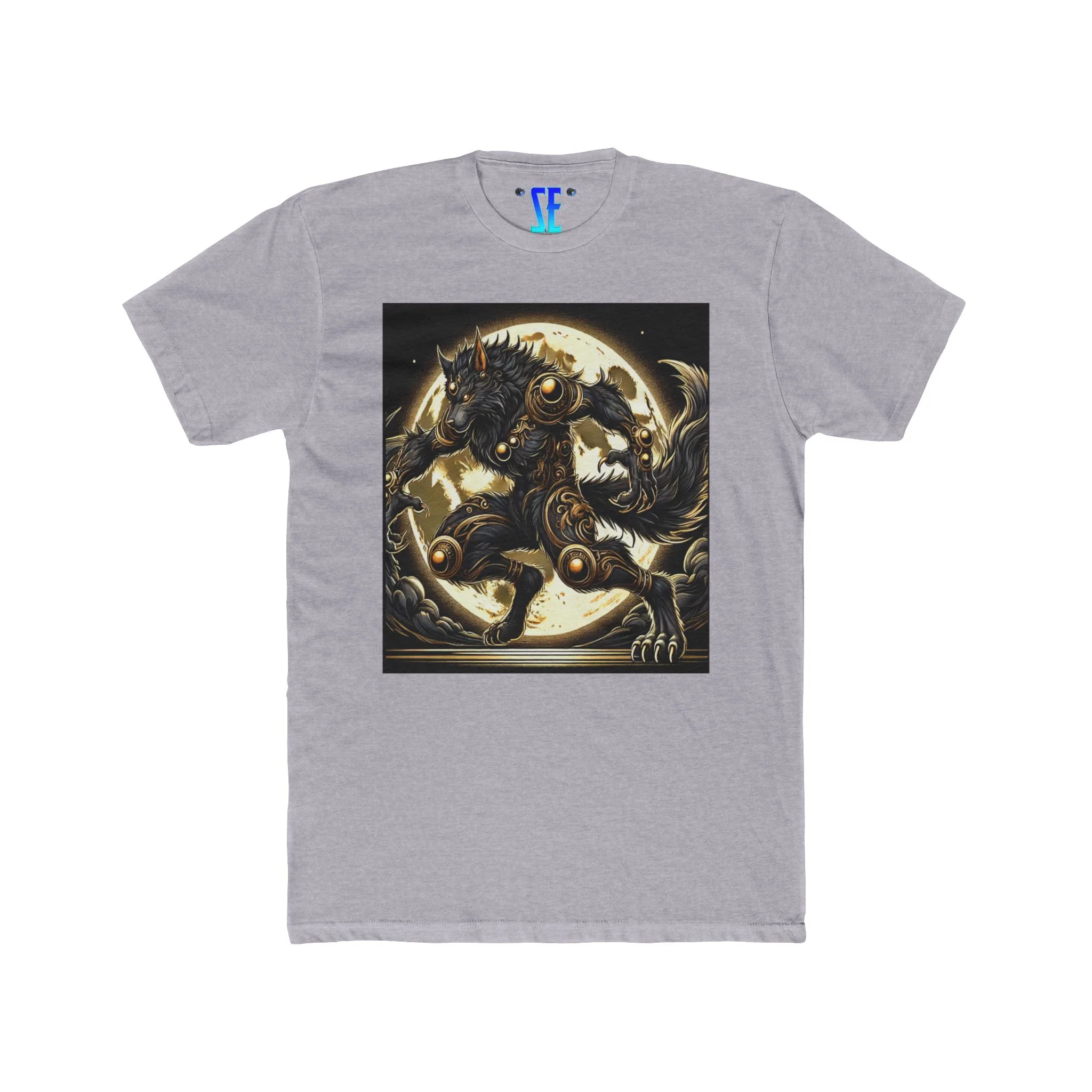 Moonfall Series Black Gold Alpha Werewolf Moon T-Shirt Epic Graphic Werewolf Mythology - Image 2
