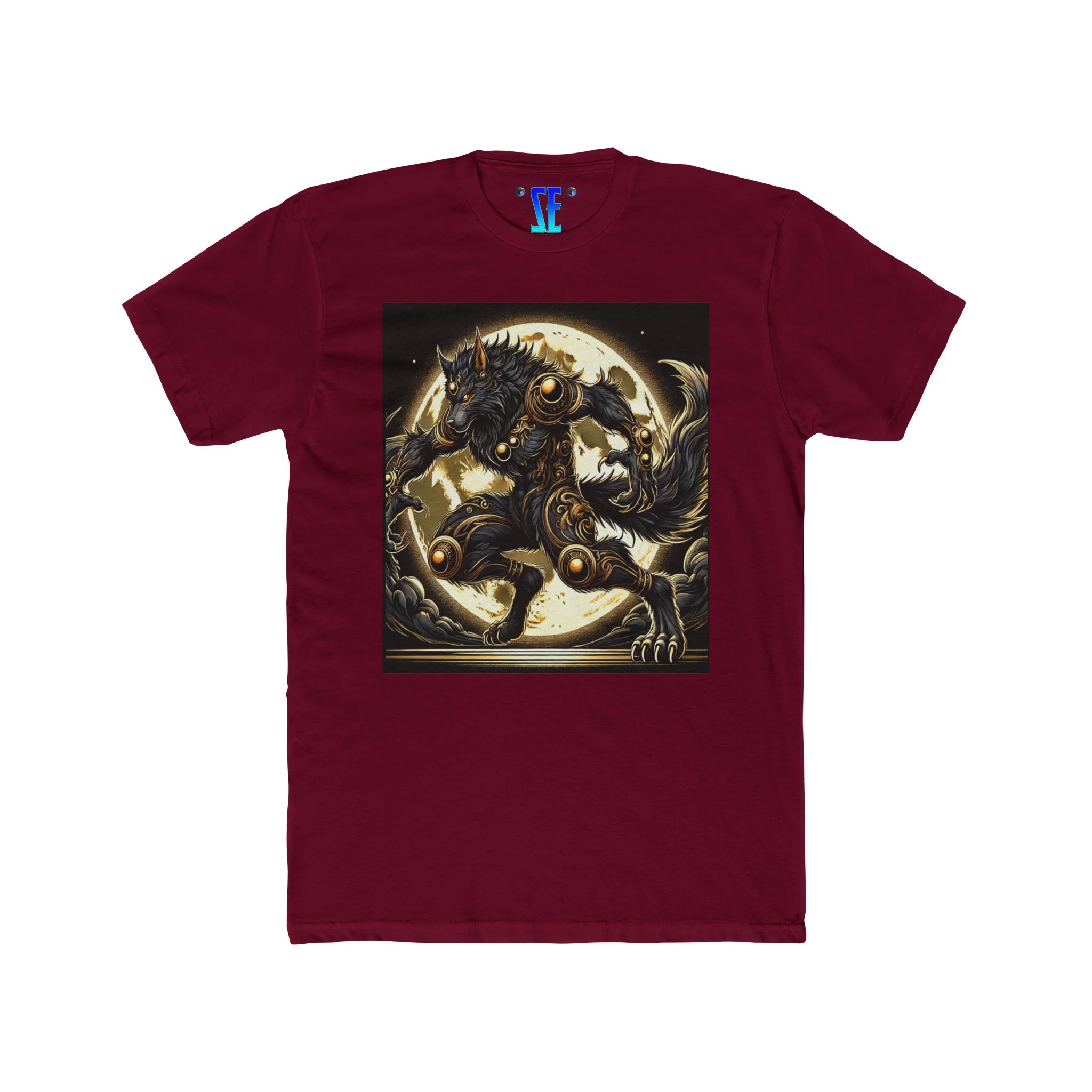 Moonfall Series Black Gold Werewolf Moon T-Shirt Artistic Epic Graphic Werewolf Mythology - Image 13