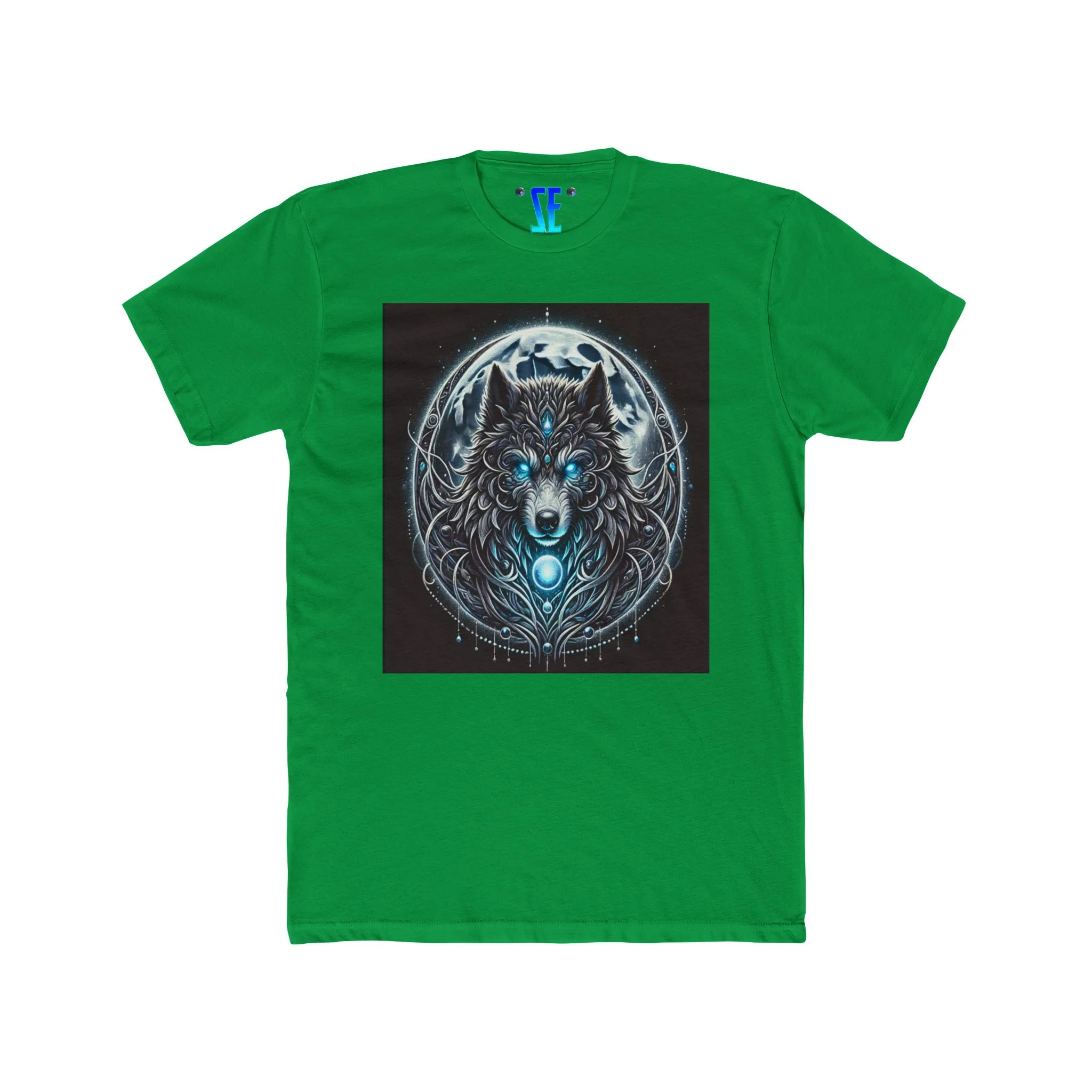 Moonfall Series Blue-Eyed Wolf Moon T-Shirt Unique Graphic Tee Outdoor Enthusiasts - Image 4