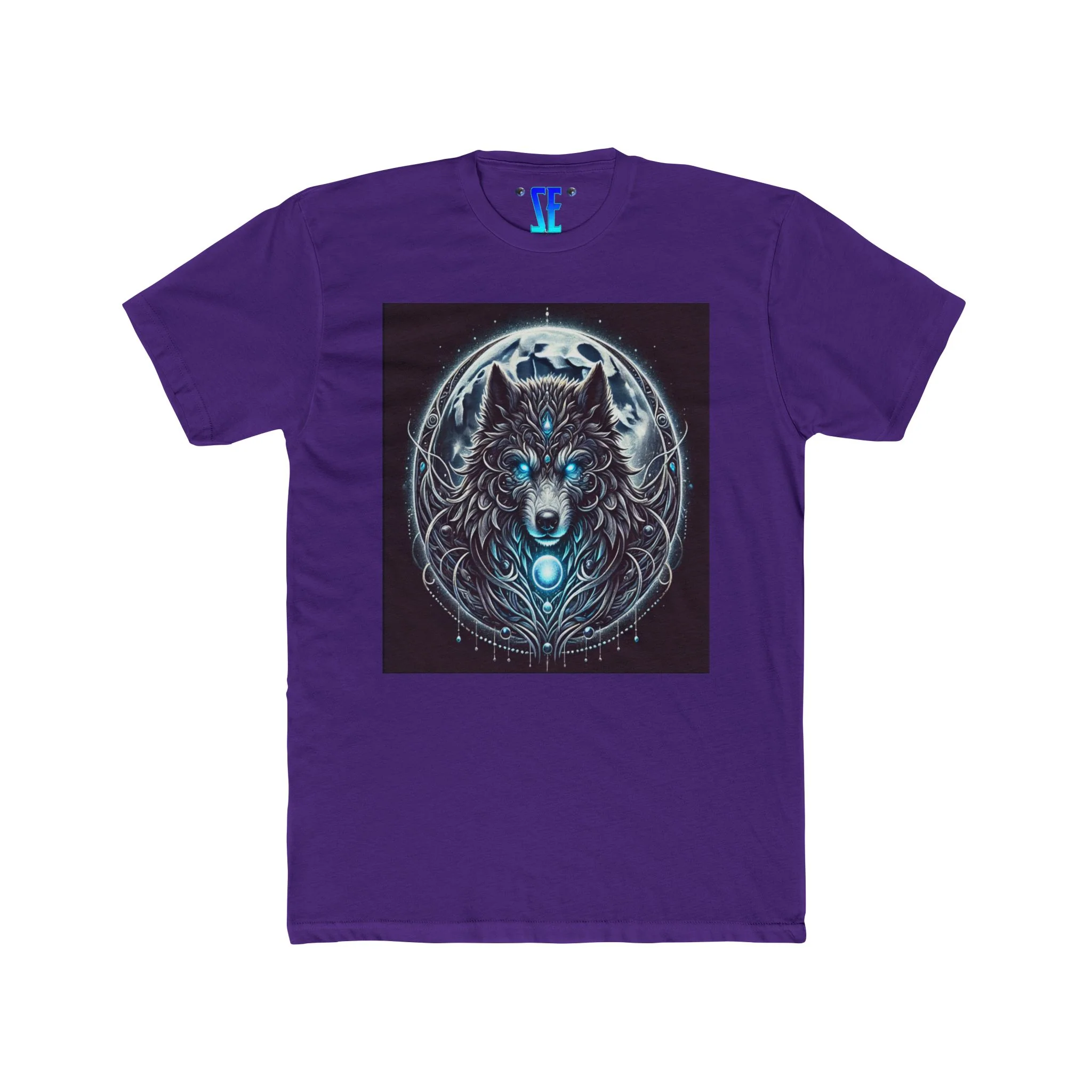 Moonfall Series Blue-Eyed Wolf Moon T-Shirt Unique Graphic Tee Outdoor Enthusiasts - Image 7
